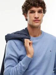 Tommy Hilfiger Pima Cotton Cashmere Blend Sweater - Blue - M