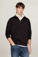Tommy Hilfiger Essential Intechno Quarter-Zip Sweatshirt - Black - XL