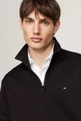 Tommy Hilfiger Essential Intechno Quarter-Zip Sweatshirt - Black - XL