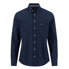 Fynch Hatton Premium Flannel B.D. Shirt - Navy - M