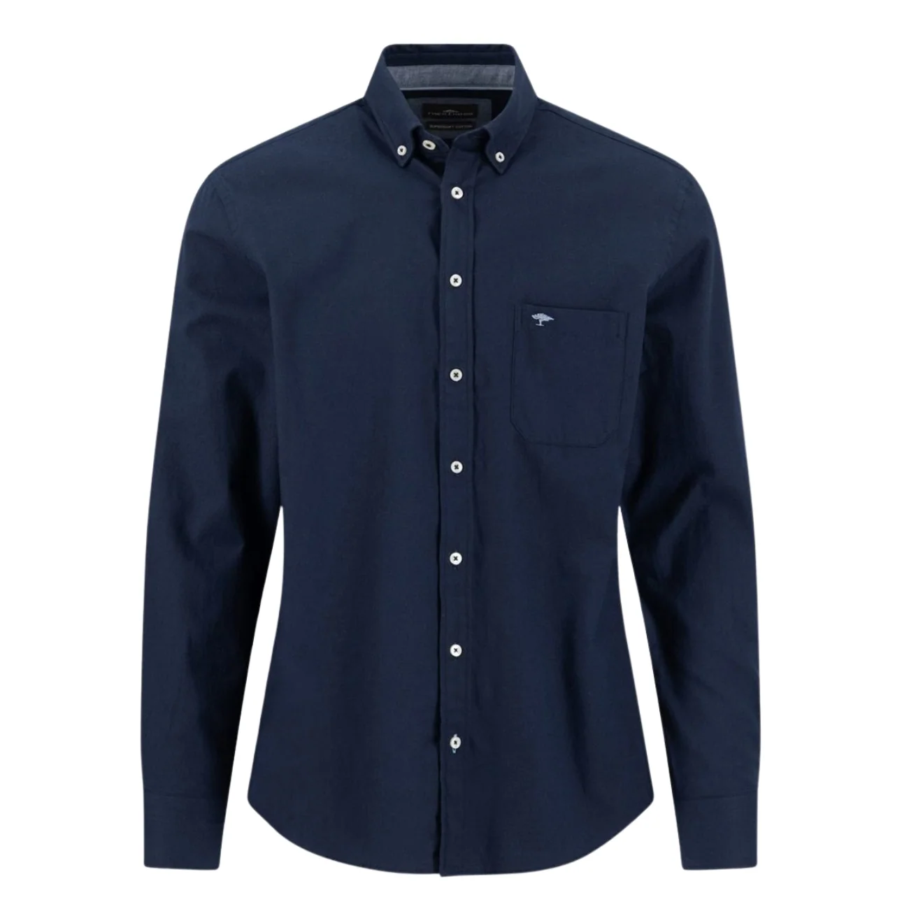 Fynch Hatton Premium Flannel B.D. Shirt - Navy - M