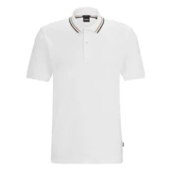 Boss Penrose Slim-fit Tipped Polo Shirt - White - 2XL