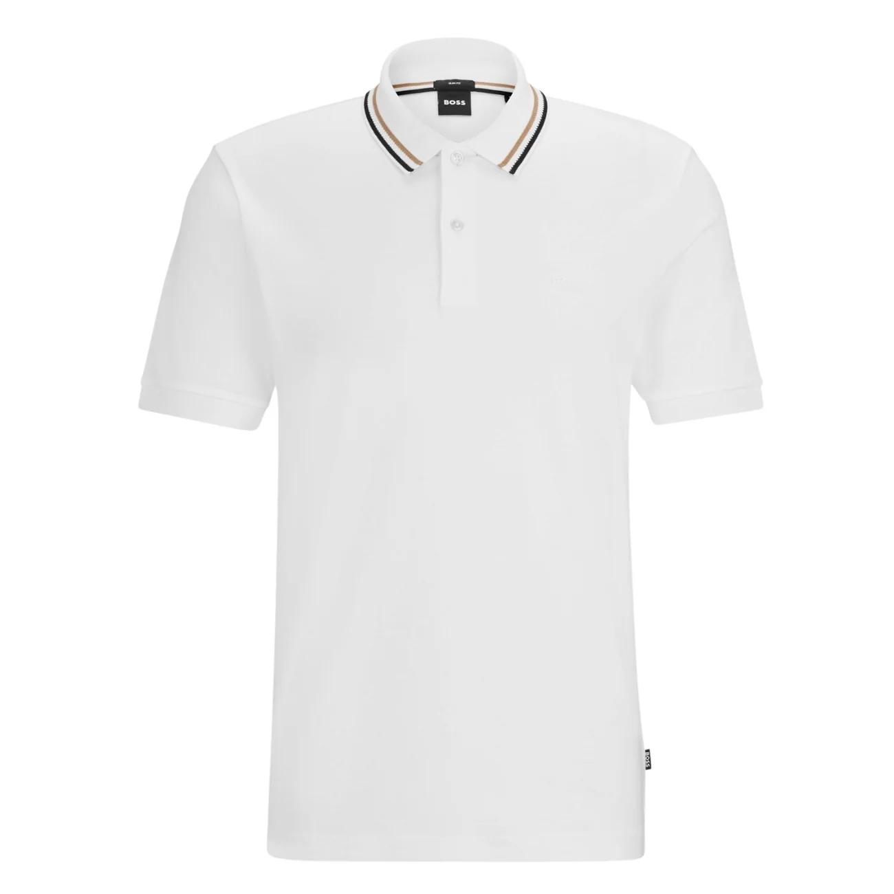 Boss Penrose Slim-fit Tipped Polo Shirt - White - 2XL