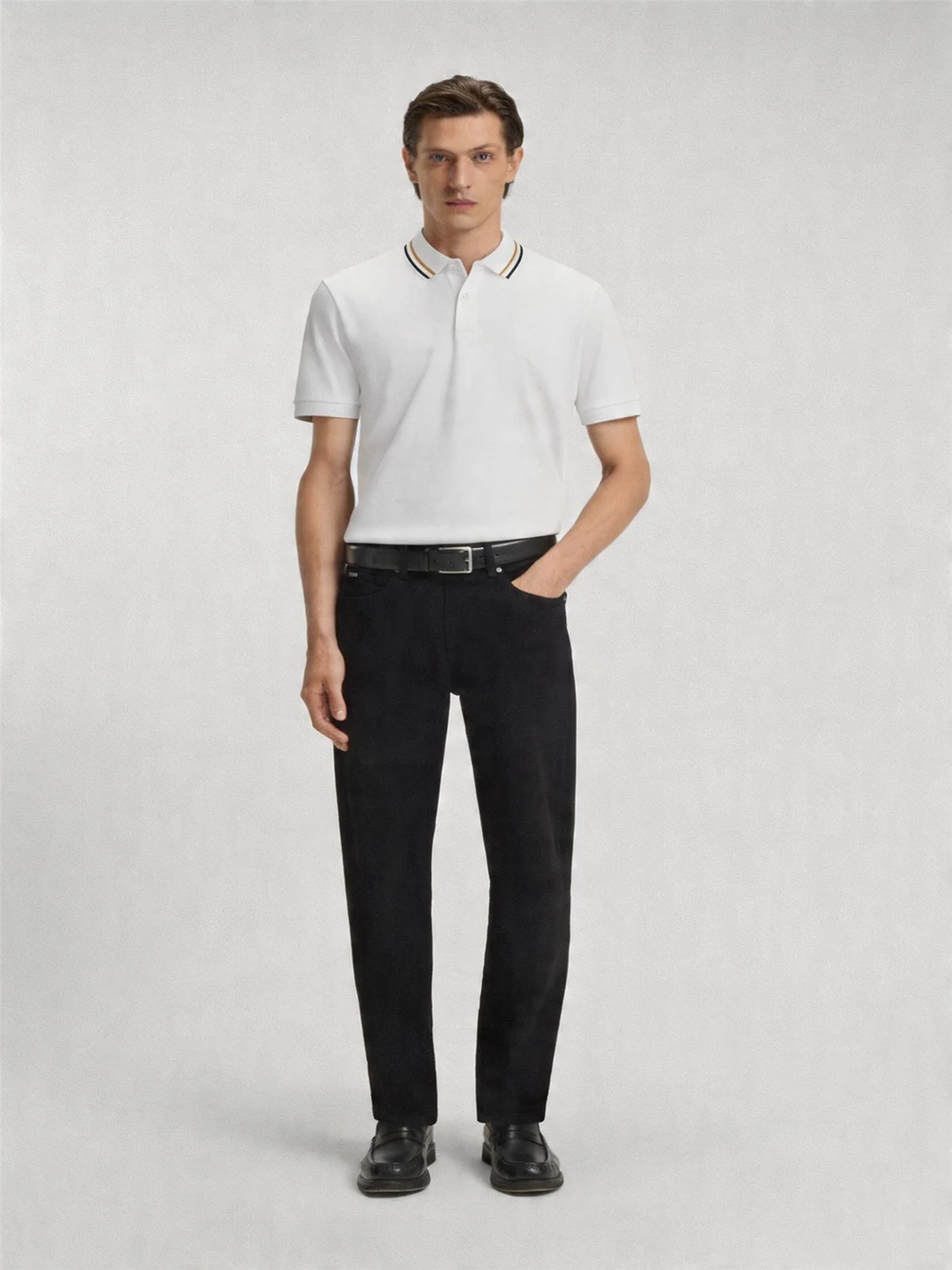 Boss Penrose Slim-fit Tipped Polo Shirt - White - 2XL