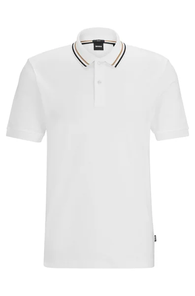 Boss Penrose Slim-fit Tipped Polo Shirt - White - 2XL