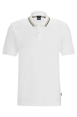 Boss Penrose Slim-fit Tipped Polo Shirt - White - 2XL