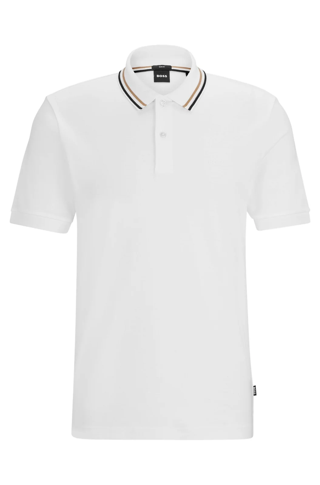 Boss Penrose Slim-fit Tipped Polo Shirt - White - 2XL