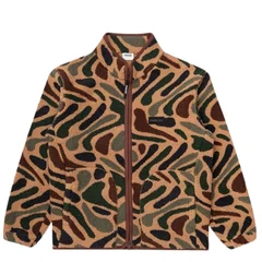 Parlez Hedgeman Zip Thru Camo Fleece - Brown - S