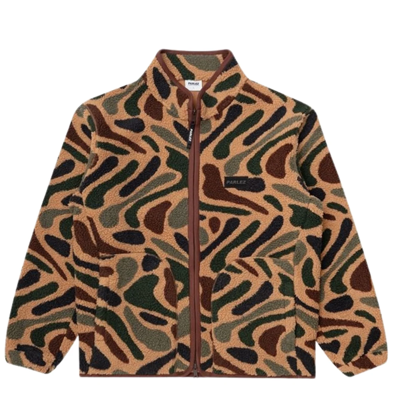 Parlez Hedgeman Zip Thru Camo Fleece - Brown - S