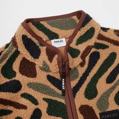 Parlez Hedgeman Zip Thru Camo Fleece - Brown - S
