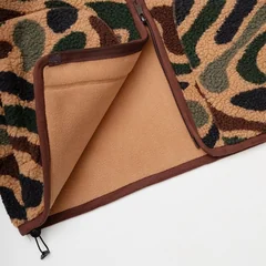 Parlez Hedgeman Zip Thru Camo Fleece - Brown - S