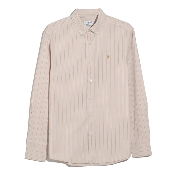Farah Steen Wide Stripe Shirt - Pink - L