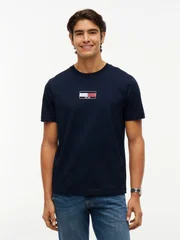Tommy Hilfiger Small Flag Brand Love T-shirt - Navy - M