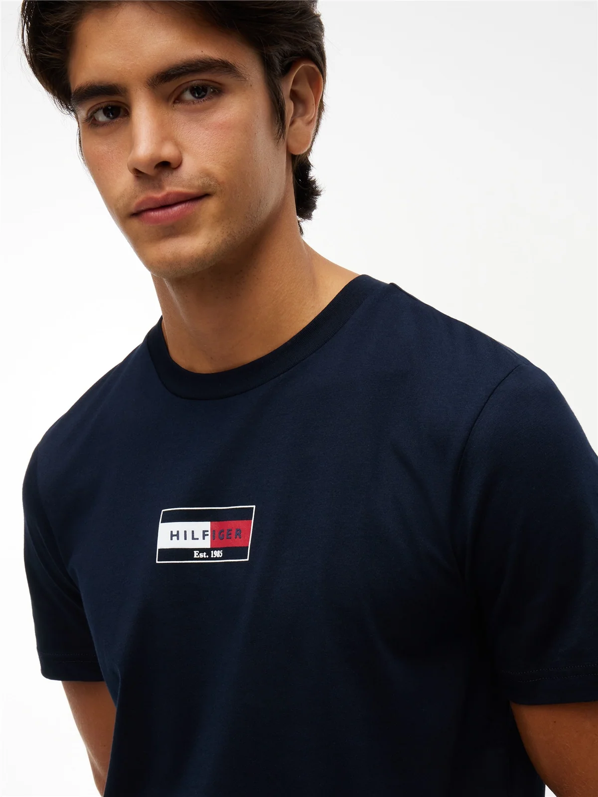 Tommy Hilfiger Small Flag Brand Love T-shirt - Navy - M