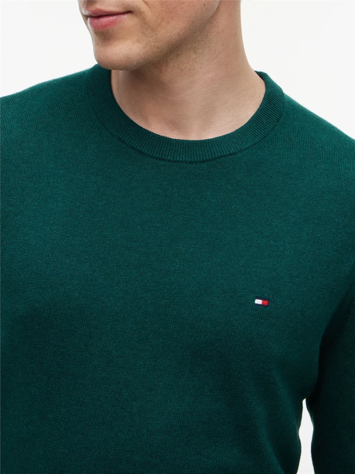 Tommy Hilfiger Pima Cotton Cashmere Blend Sweater - Green - 2XL
