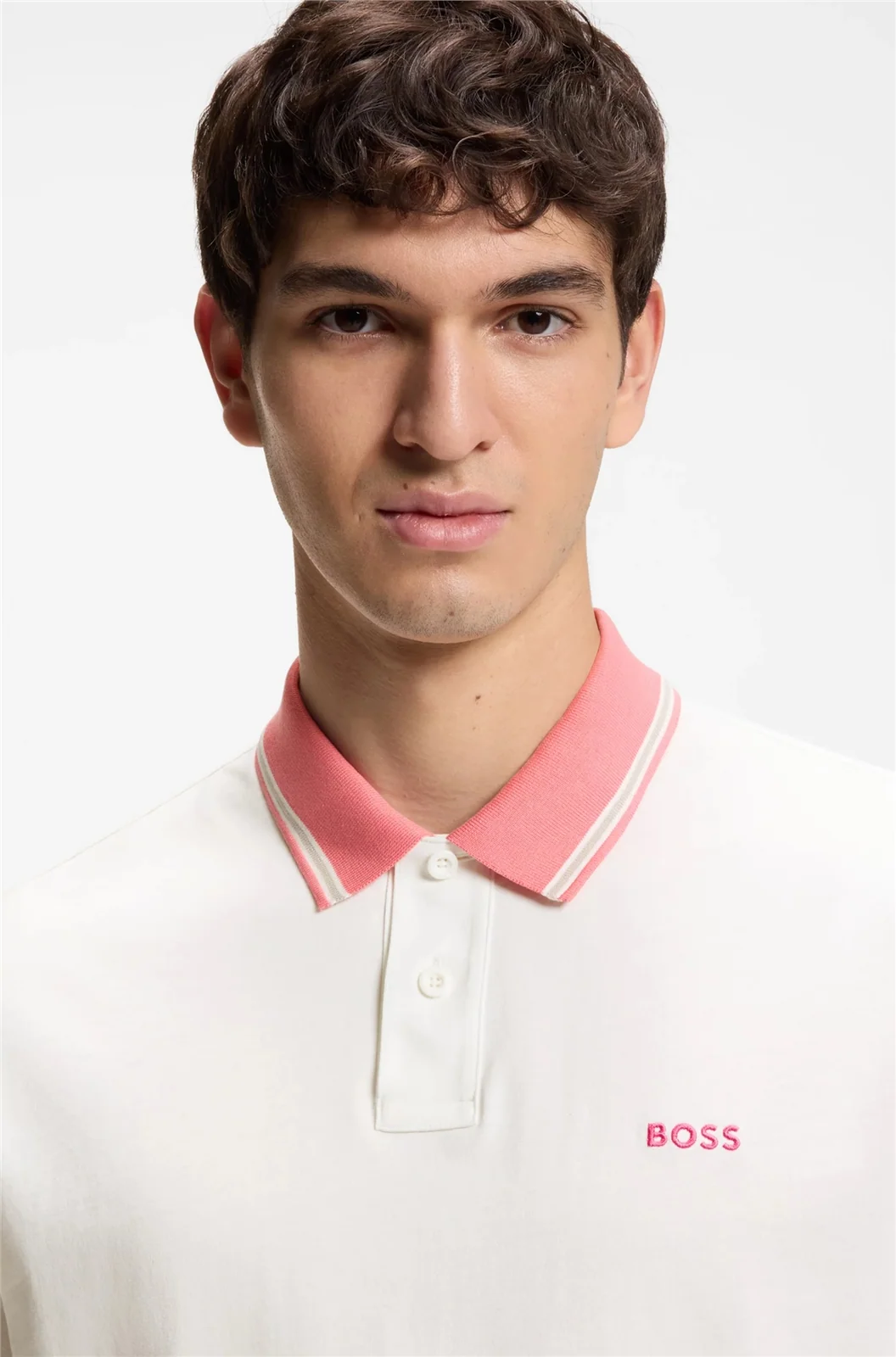 Boss Pe Blocks Cotton-jersey Polo Shirt - White - M