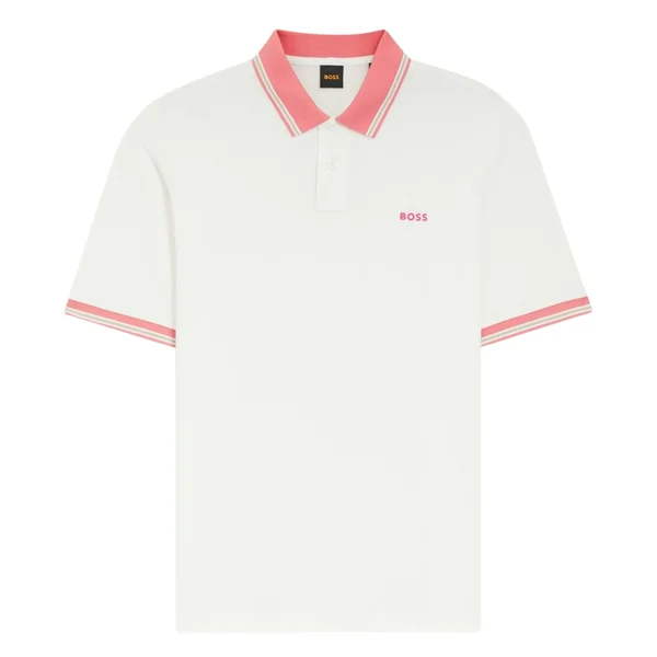 Boss Pe Blocks Cotton-jersey Polo Shirt - White - M