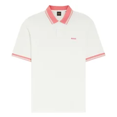 Boss Pe Blocks Cotton-jersey Polo Shirt - White - M