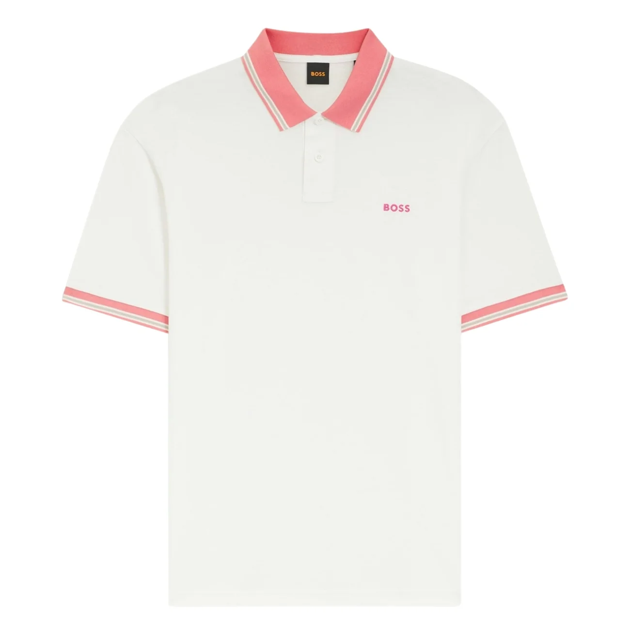Boss Pe Blocks Cotton-jersey Polo Shirt - White - M