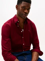 Tommy Hilfiger Flex Regular Fit Flannel Shirt - Wine - L