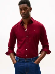 Tommy Hilfiger Flex Regular Fit Flannel Shirt - Wine - L