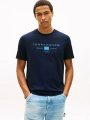 Tommy Hilfiger Brand Love Mono Logo T-shirt - Navy - M