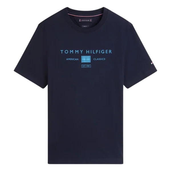 Tommy Hilfiger Brand Love Mono Logo T-shirt - Navy - M