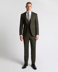 Remus Uomo Matteo Slim Fit Stretch Jacket - Brown - 40R