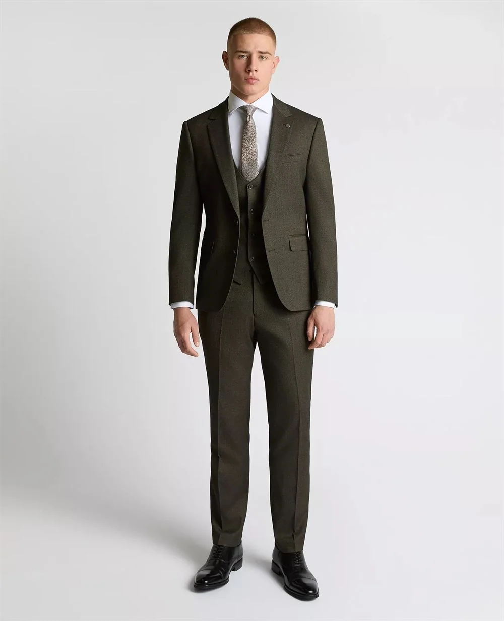 Remus Uomo Matteo Slim Fit Stretch Jacket - Brown - 40R