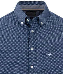 Fynch Hatton Minimal Print B.D. Shirt - Blue - M