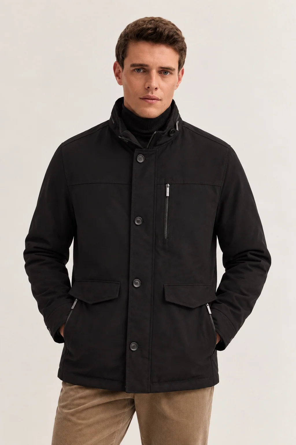 Bugatti Suede Water-Repellent Jacket - Navy - 40R