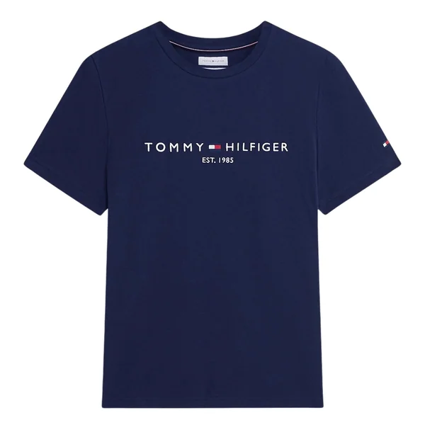 Tommy Hilfiger Linear Logo Embroidery T-Shirt - Navy - XL