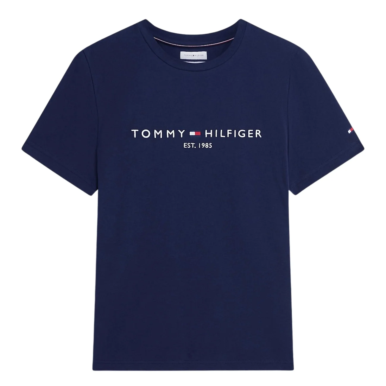 Tommy Hilfiger Linear Logo Embroidery T-Shirt - Navy - XL