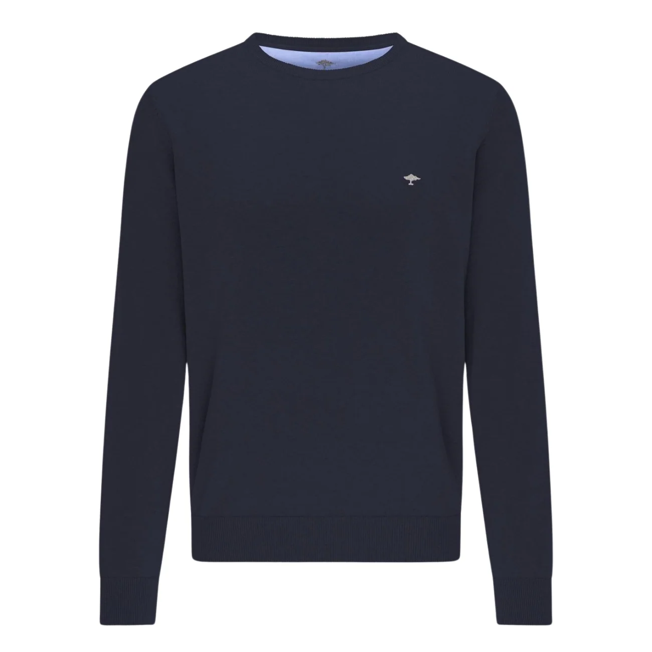 Fynch Hatton Fine Knit Crew Neck Sweater - Navy - M