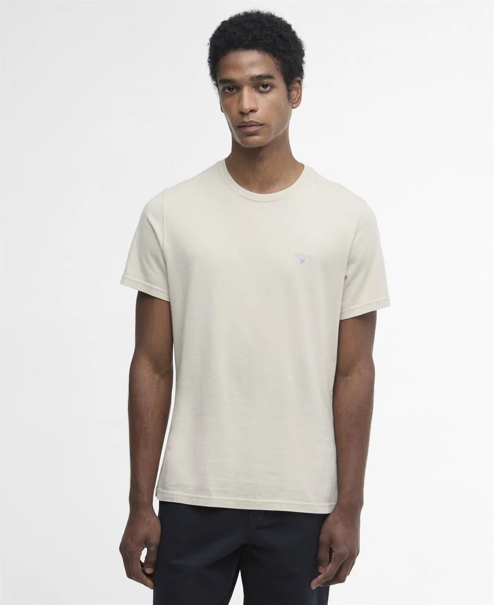 Barbour Tartan Sports T-Shirt - Beige - M