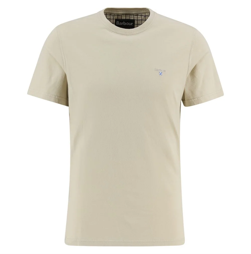 Barbour Tartan Sports T-Shirt - Beige - M