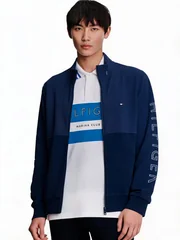 Tommy Hilfiger Performance Graphic Full Zip Jacket - Navy - L