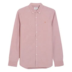Farah Brewer Slim Fit Shirt - Coral Pink - M