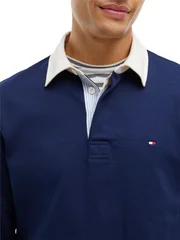 Tommy Hilfiger Essential Solid Rugby Shirt - Navy - S