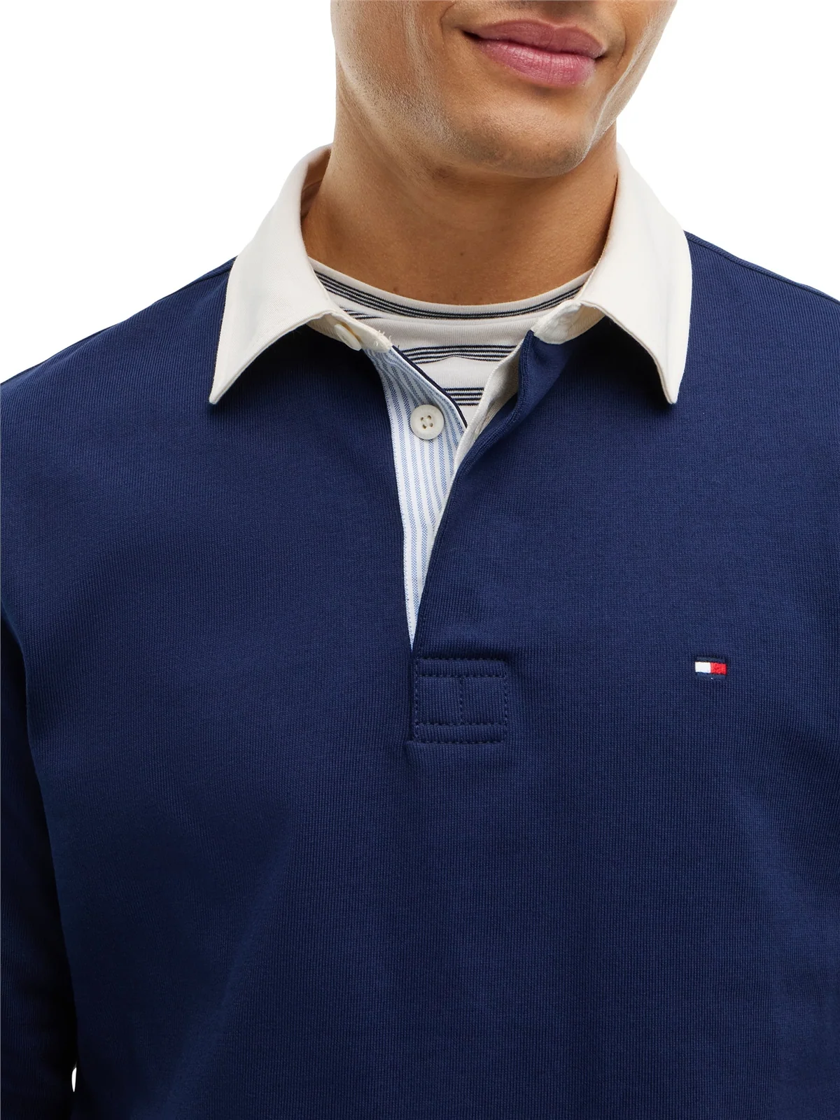 Tommy Hilfiger Essential Solid Rugby Shirt - Navy - S