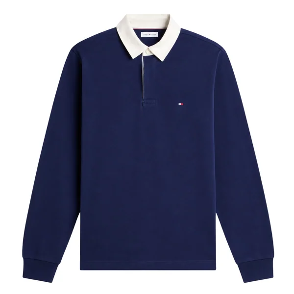 Tommy Hilfiger Essential Solid Rugby Shirt - Navy - S