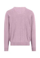 Fynch Hatton Fine Knit Cotton Crewneck Sweater - Magnolia - 2XL