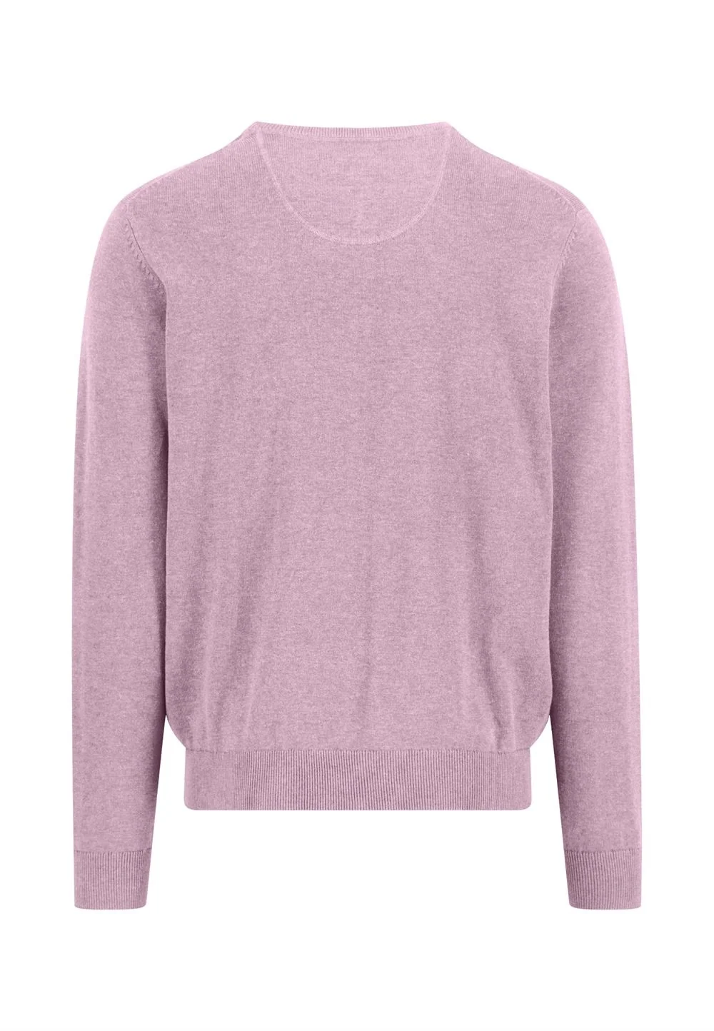 Fynch Hatton Fine Knit Cotton Crewneck Sweater - Magnolia - 2XL
