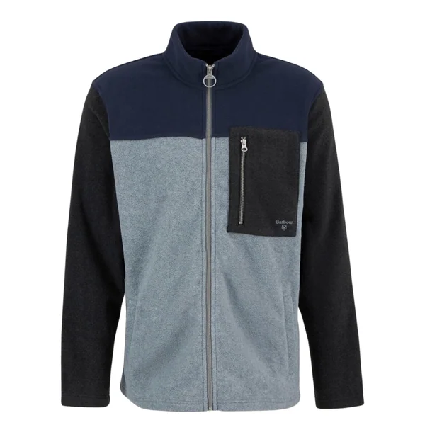 Barbour Colour Block Full Zip Fleece - Grey - XL