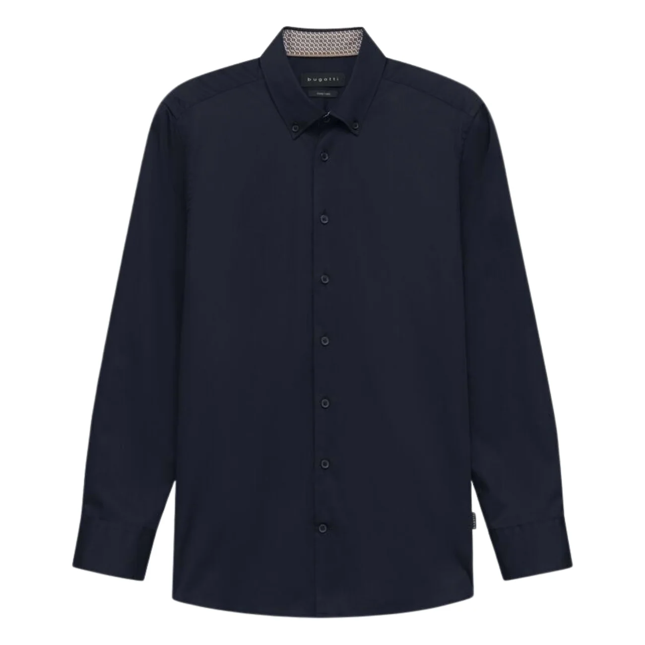 Bugatti Casual Long Sleeve Plain Shirt- Navy - L