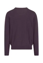 Fynch Hatton Fine Knit Cotton Crewneck Sweater - Purple - XL