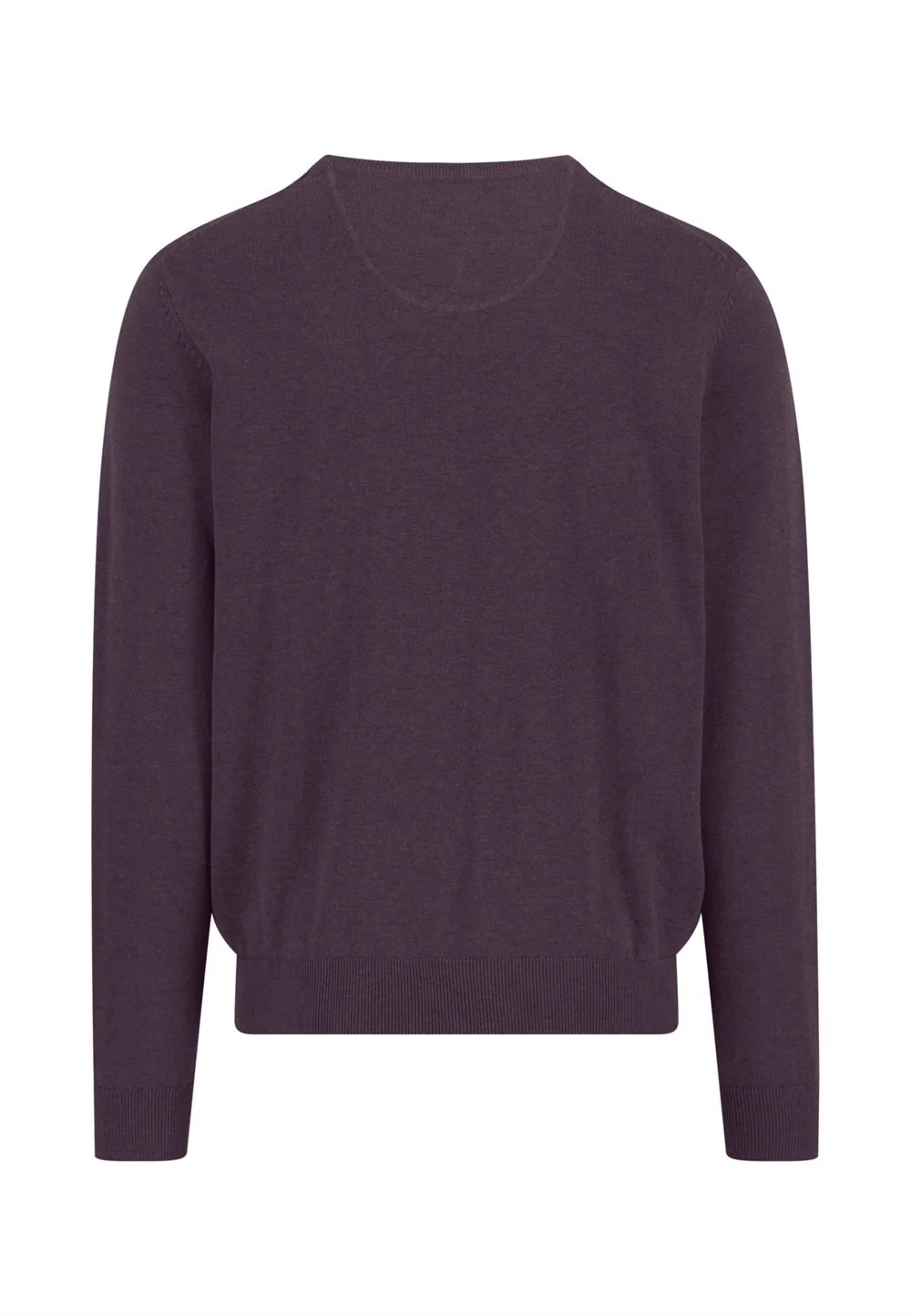 Fynch Hatton Fine Knit Cotton Crewneck Sweater - Purple - XL