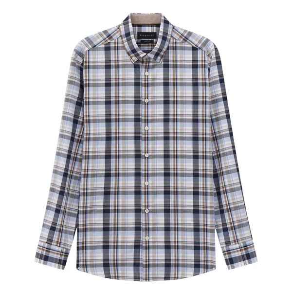 Bugatti Casual Check Pattern Shirt - Blue - L