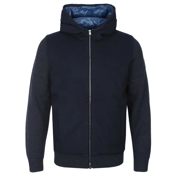 Boss P-Heflo Knitted Hooded Jacket - Navy - M
