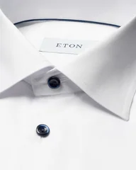 Eton Solid Signature Twill Formal Shirt - White - 16